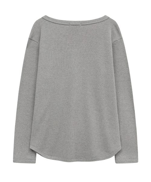 Midnight Move(ミッドナイトムーブ)の「waffle t (grey)(Tシャツ/カットソー・レディース・その他・FREE)」の2枚目の写真