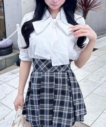 INGNI | 胸刺繍ボウタイ半袖ブラウス(シャツ/ブラウス)