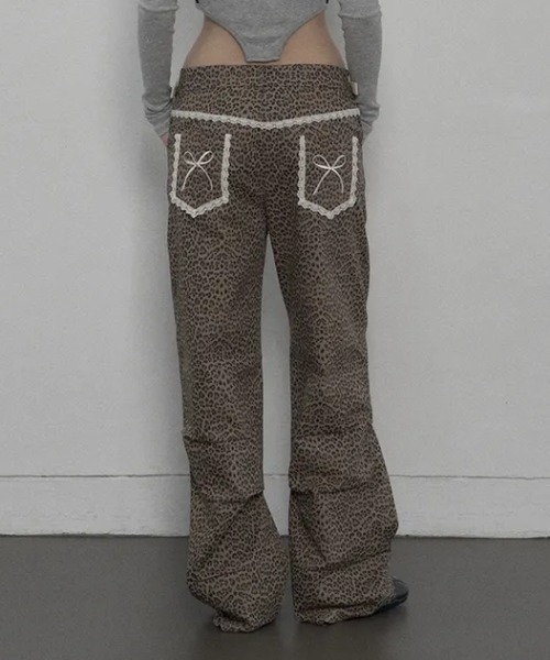SETUPEXE LACE PANTS レオパード ヒョウ柄 セール】◇SETUPEXE◇ブランド直輸入正規品/レオパード レース パンツ