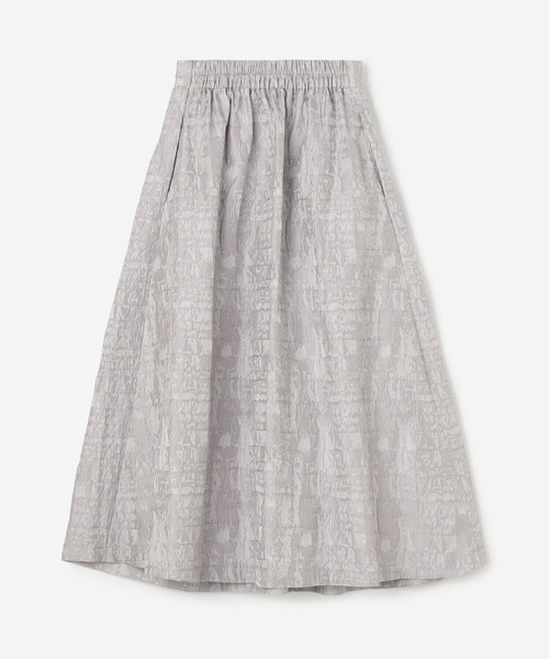 Bshop（ビショップ）の「eunoia | ジャガード タックスカート WOMEN（スカート・レディース・ブラック/グレー・S）」の4枚目の写真