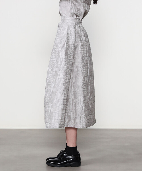 Bshop（ビショップ）の「eunoia | ジャガード タックスカート WOMEN（スカート・レディース・ブラック/グレー・S）」の10枚目の写真