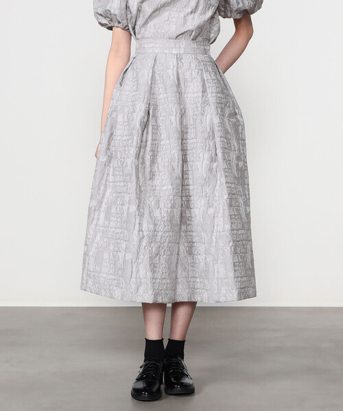 Bshop（ビショップ）の「eunoia | ジャガード タックスカート WOMEN（スカート・レディース・ブラック/グレー・S）」の12枚目の写真