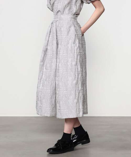 Bshop（ビショップ）の「eunoia | ジャガード タックスカート WOMEN（スカート・レディース・ブラック/グレー・S）」の13枚目の写真