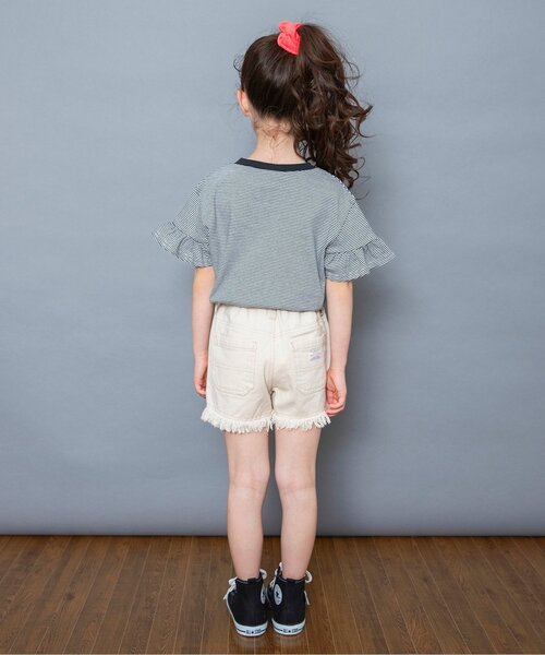 BREEZE(ブリーズ)の「【WEB限定】袖フリルボーダー半袖Tシャツ(Tシャツ/カットソー・キッズ・ブルー/オフホワイト/ピンク/イエロー・90/100/110/120/130/140)」の15枚目の写真