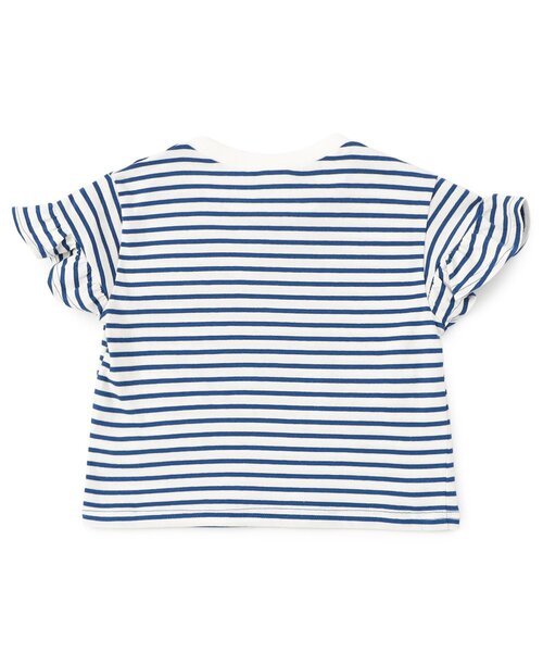 BREEZE(ブリーズ)の「【WEB限定】袖フリルボーダー半袖Tシャツ(Tシャツ/カットソー・キッズ・ブルー/オフホワイト/ピンク/イエロー・90/100/110/120/130/140)」の9枚目の写真