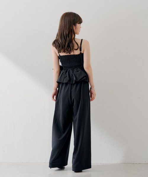 Chico（チコ）の「マルチウェイビッグリボンバルーンペプラムコンビネゾン（つなぎ/オールインワン・レディース・ブラック/グレー系その他・FREE）」の7枚目の写真