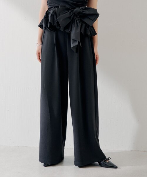 Chico（チコ）の「マルチウェイビッグリボンバルーンペプラムコンビネゾン（つなぎ/オールインワン・レディース・ブラック/グレー系その他・FREE）」の10枚目の写真