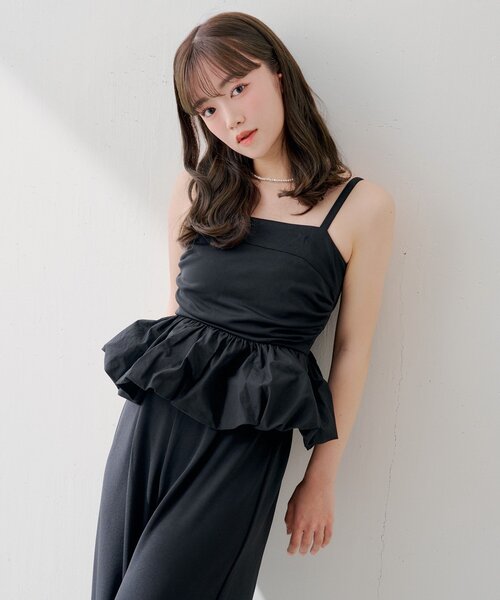 Chico（チコ）の「マルチウェイビッグリボンバルーンペプラムコンビネゾン（つなぎ/オールインワン・レディース・ブラック/グレー系その他・FREE）」の11枚目の写真