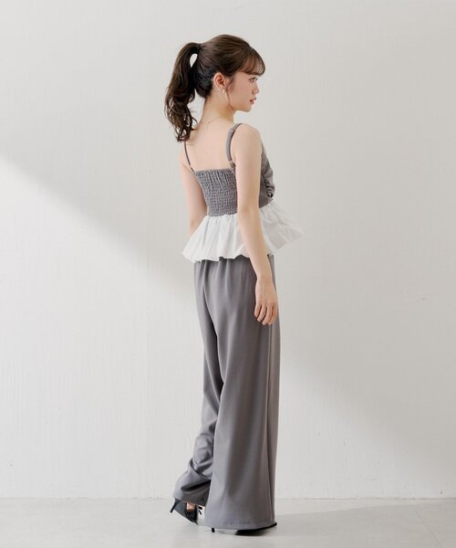 Chico（チコ）の「マルチウェイビッグリボンバルーンペプラムコンビネゾン（つなぎ/オールインワン・レディース・ブラック/グレー系その他・FREE）」の14枚目の写真