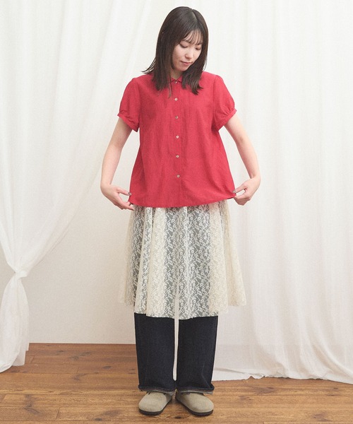 fig London(フィグロンドン)の「_CottonCupra lawn blouse(シャツ/ブラウス・レディース・ドット/レッド・FREE)」の22枚目の写真