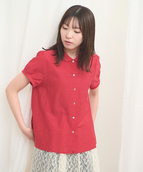 fig London(フィグロンドン)の「_CottonCupra lawn blouse(シャツ/ブラウス・レディース・ドット/レッド・FREE)」の15枚目の写真