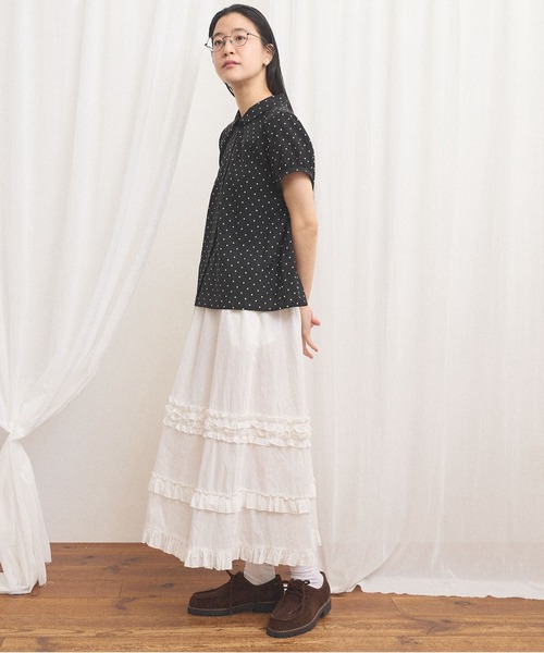 fig London(フィグロンドン)の「_CottonCupra lawn blouse(シャツ/ブラウス・レディース・ドット/レッド・FREE)」の19枚目の写真
