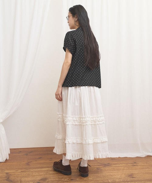 fig London(フィグロンドン)の「_CottonCupra lawn blouse(シャツ/ブラウス・レディース・ドット/レッド・FREE)」の21枚目の写真