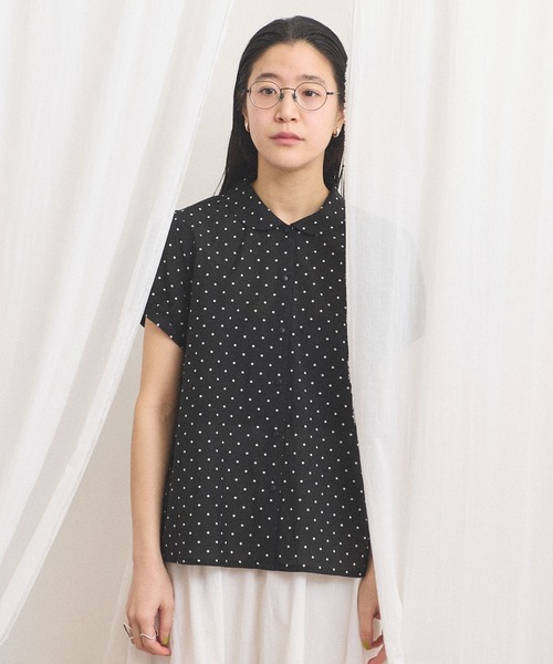 fig London(フィグロンドン)の「_CottonCupra lawn blouse(シャツ/ブラウス・レディース・ドット/レッド・FREE)」の9枚目の写真