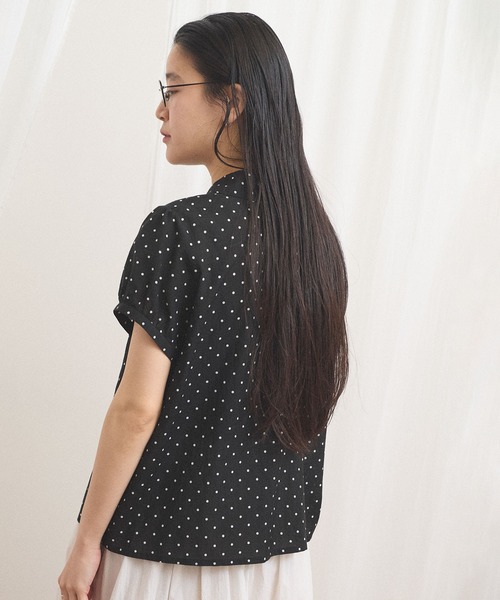 fig London(フィグロンドン)の「_CottonCupra lawn blouse(シャツ/ブラウス・レディース・ドット/レッド・FREE)」の11枚目の写真