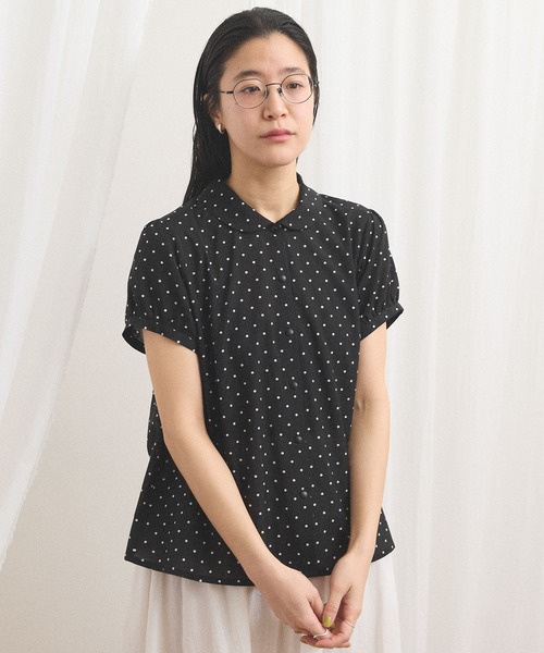 fig London(フィグロンドン)の「_CottonCupra lawn blouse(シャツ/ブラウス・レディース・ドット/レッド・FREE)」の8枚目の写真