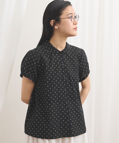fig London(フィグロンドン)の「_CottonCupra lawn blouse(シャツ/ブラウス・レディース・ドット/レッド・FREE)」の7枚目の写真