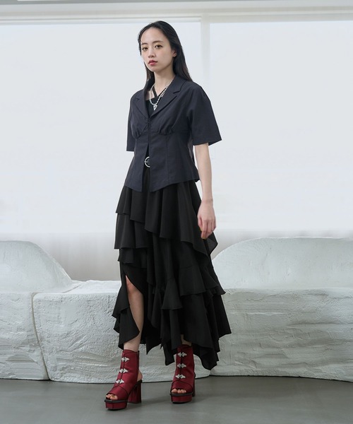 HARE（ハレ）の「【4サイズ展開！一部WEB限定】メタルチャイナパーツブーサン（サンダル・レディース・ブラック/ネイビー/レッド・SMALL/MEDIUM/LARGE/X-LARGE）」の8枚目の写真