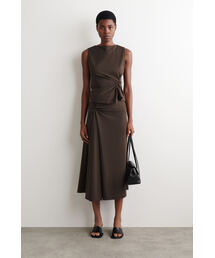 ツイストディテール ジャージーミディスカート