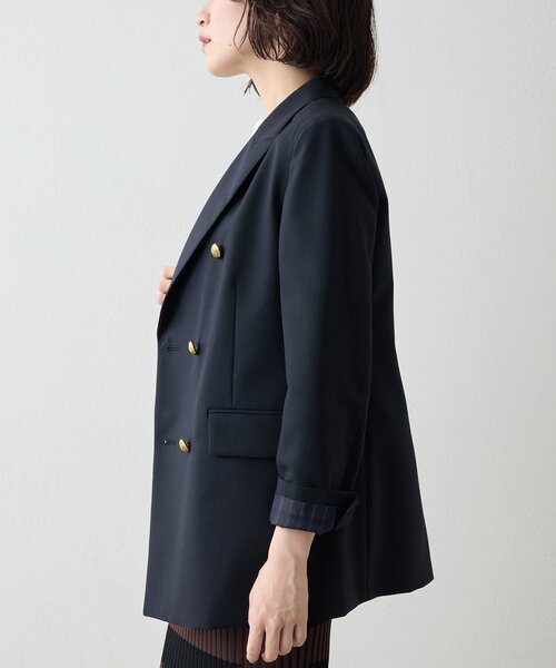 Whim Gazette（ウィムガゼット）の「ダブルジャケット（テーラードジャケット・レディース・ネイビー・FREE）」の5枚目の写真