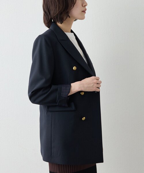 Whim Gazette（ウィムガゼット）の「ダブルジャケット（テーラードジャケット・レディース・ネイビー・FREE）」の9枚目の写真