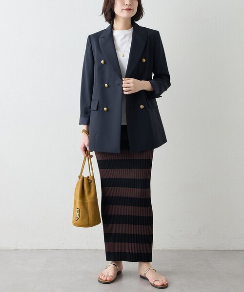 Whim Gazette（ウィムガゼット）の「ダブルジャケット（テーラードジャケット・レディース・ネイビー・FREE）」の3枚目の写真