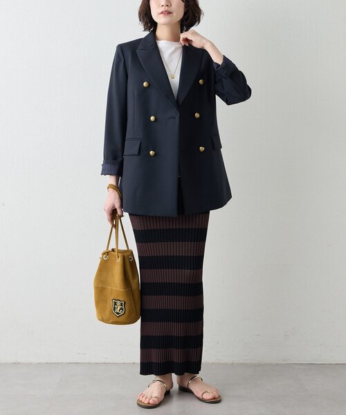 Whim Gazette（ウィムガゼット）の「ダブルジャケット（テーラードジャケット・レディース・ネイビー・FREE）」の11枚目の写真