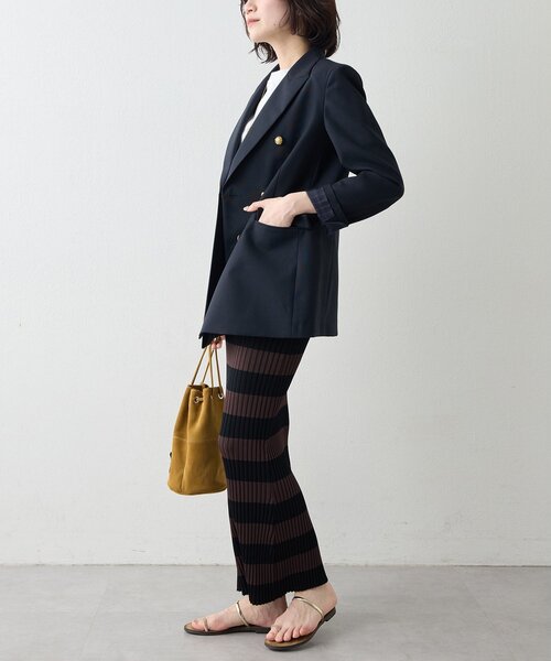 Whim Gazette（ウィムガゼット）の「ダブルジャケット（テーラードジャケット・レディース・ネイビー・FREE）」の4枚目の写真