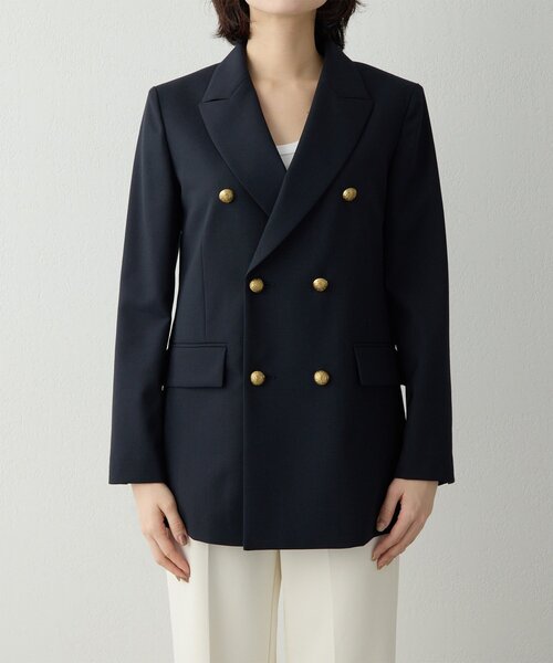 Whim Gazette（ウィムガゼット）の「ダブルジャケット（テーラードジャケット・レディース・ネイビー・FREE）」の13枚目の写真