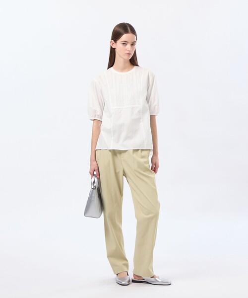 MACKINTOSH PHILOSOPHY（ﾏｯｷﾝﾄｯｼｭ ﾌｨﾛｿﾌｨｰ）の「フロントレースブラウス（シャツ/ブラウス・レディース・ベージュ系その他/ブルー/オフホワイト・36/38）」の4枚目の写真