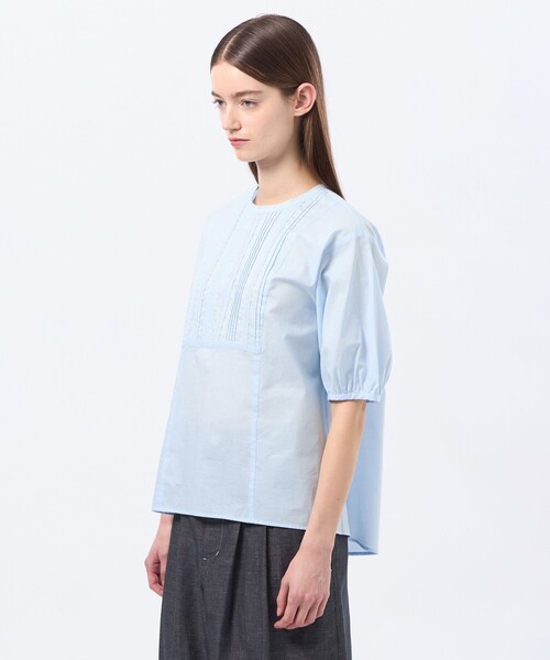 MACKINTOSH PHILOSOPHY（ﾏｯｷﾝﾄｯｼｭ ﾌｨﾛｿﾌｨｰ）の「フロントレースブラウス（シャツ/ブラウス・レディース・ベージュ系その他/ブルー/オフホワイト・36/38）」の8枚目の写真