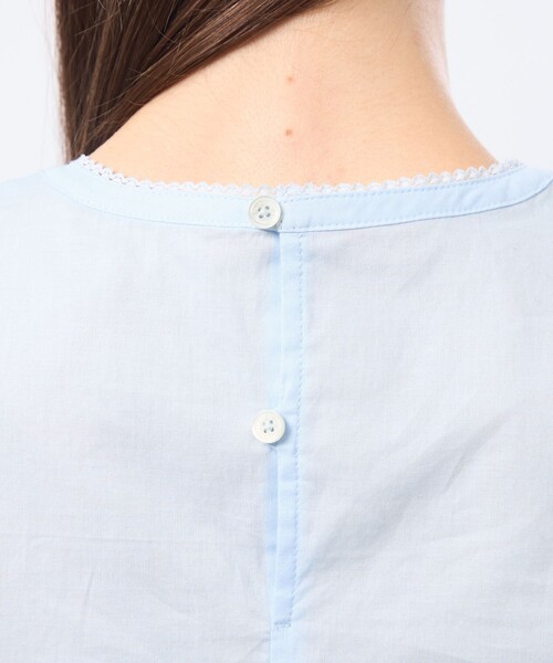 MACKINTOSH PHILOSOPHY（ﾏｯｷﾝﾄｯｼｭ ﾌｨﾛｿﾌｨｰ）の「フロントレースブラウス（シャツ/ブラウス・レディース・ベージュ系その他/ブルー/オフホワイト・36/38）」の10枚目の写真