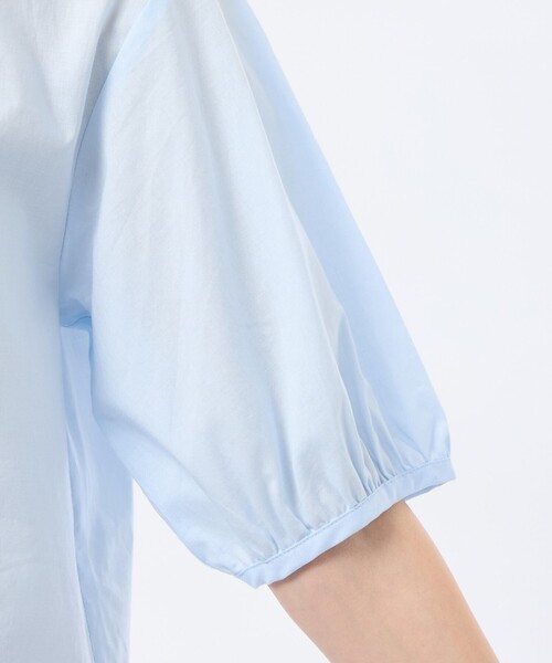 MACKINTOSH PHILOSOPHY（ﾏｯｷﾝﾄｯｼｭ ﾌｨﾛｿﾌｨｰ）の「フロントレースブラウス（シャツ/ブラウス・レディース・ベージュ系その他/ブルー/オフホワイト・36/38）」の11枚目の写真