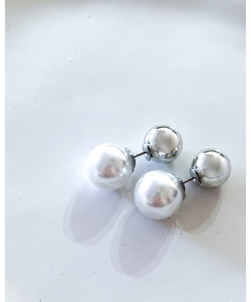 tone（トーン）の「【cocolani】［金属アレルギー対応］パールピアス　シルバーボールキャッチ(MA)（ピアス（両耳用）・レディース・シルバー・FREE）」の3枚目の写真