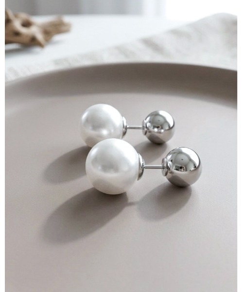 tone（トーン）の「【cocolani】［金属アレルギー対応］パールピアス　シルバーボールキャッチ(MA)（ピアス（両耳用）・レディース・シルバー・FREE）」の9枚目の写真