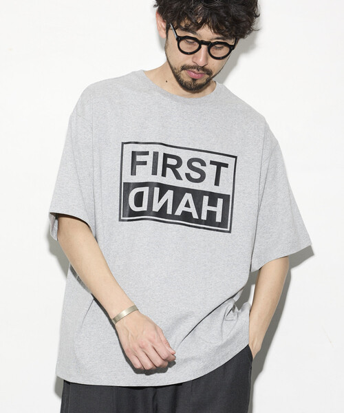Firsthand（ファーストハンド）の「Firsthand/ファーストハンド 6オンス フロントロゴプリント クルーネックTシャツ / プリントTシャツ PRINT TWO-TIER BOX（Tシャツ/カットソー・メンズ・ブルーグレー/ブラック/チャコールグレー/グレー/ホワイト・LARGE/MEDIUM）」の4枚目の写真