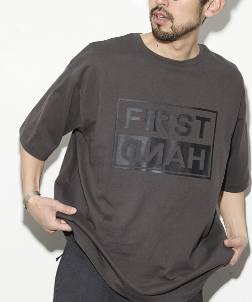Firsthand（ファーストハンド）の「Firsthand/ファーストハンド 6オンス フロントロゴプリント クルーネックTシャツ / プリントTシャツ PRINT TWO-TIER BOX（Tシャツ/カットソー・メンズ・ブルーグレー/ブラック/チャコールグレー/グレー/ホワイト・LARGE/MEDIUM）」の3枚目の写真