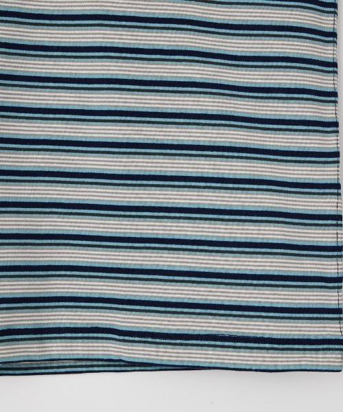 DANTON（ダントン）の「[DANTON/ダントン] ワンポイントロゴ ボーダーポケットTシャツ（Tシャツ/カットソー・レディース・ベージュ/キナリ/ブルー/チャコールグレー・M/XL/L/S）」の11枚目の写真