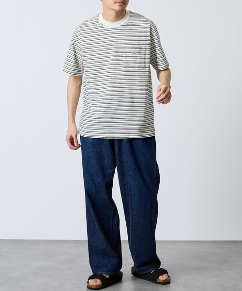 DANTON（ダントン）の「[DANTON/ダントン] ワンポイントロゴ ボーダーポケットTシャツ（Tシャツ/カットソー・レディース・ベージュ/キナリ/ブルー/チャコールグレー・M/XL/L/S）」の17枚目の写真