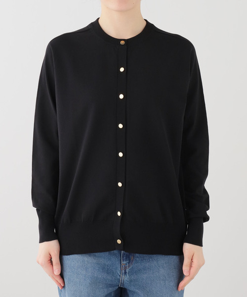 FRAMeWORK(フレームワーク)の「CO/PL 18Gクルーカーディガン(カーディガン/ボレロ・レディース・イエロー/ベージュ/レッド/ブラック・FREE)」の1枚目の写真