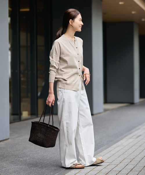 FRAMeWORK(フレームワーク)の「CO/PL 18Gクルーカーディガン(カーディガン/ボレロ・レディース・イエロー/ベージュ/レッド/ブラック・FREE)」の6枚目の写真