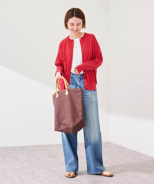 FRAMeWORK(フレームワーク)の「CO/PL 18Gクルーカーディガン(カーディガン/ボレロ・レディース・イエロー/ベージュ/レッド/ブラック・FREE)」の13枚目の写真