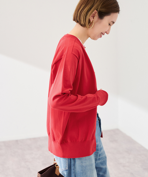 FRAMeWORK(フレームワーク)の「CO/PL 18Gクルーカーディガン(カーディガン/ボレロ・レディース・イエロー/ベージュ/レッド/ブラック・FREE)」の18枚目の写真