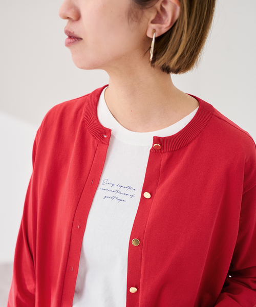 FRAMeWORK(フレームワーク)の「CO/PL 18Gクルーカーディガン(カーディガン/ボレロ・レディース・イエロー/ベージュ/レッド/ブラック・FREE)」の19枚目の写真