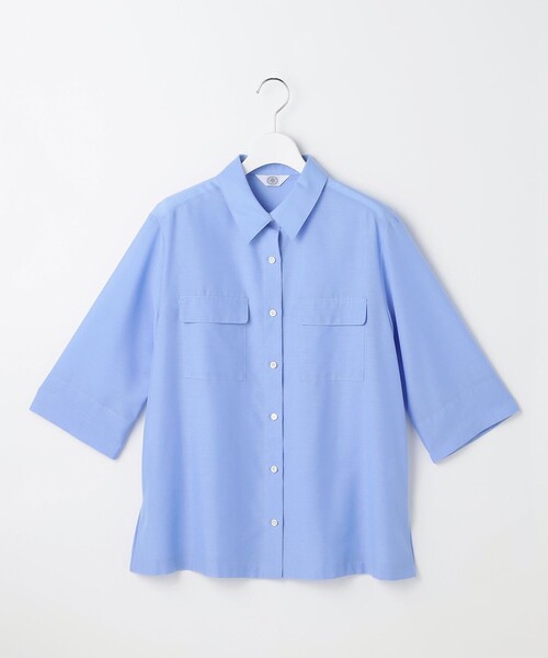 J.PRESS Ladies（J.プレス レディス）の「リネンシアースラブ シャツ ブラウス（シャツ/ブラウス・レディース・ベージュ系/ブルー系/グレー系/ネイビー系・XS）」の14枚目の写真