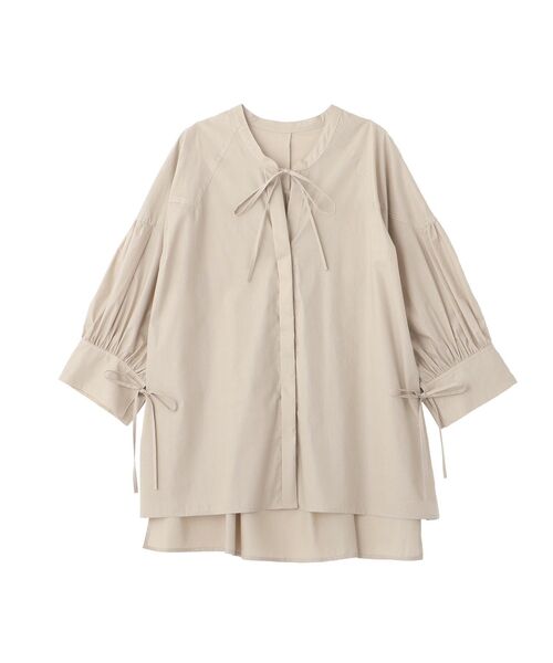 YECCA VECCA(イェッカヴェッカ)の「ORGABITS 5分袖スキッパーシャツ(シャツ/ブラウス・レディース・ブルーグリーン/ベージュ/チャコールグレー・FREE)」の8枚目の写真