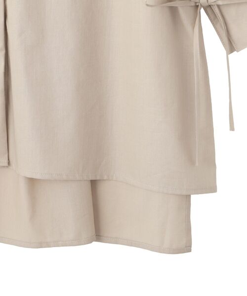YECCA VECCA(イェッカヴェッカ)の「ORGABITS 5分袖スキッパーシャツ(シャツ/ブラウス・レディース・ブルーグリーン/ベージュ/チャコールグレー・FREE)」の12枚目の写真