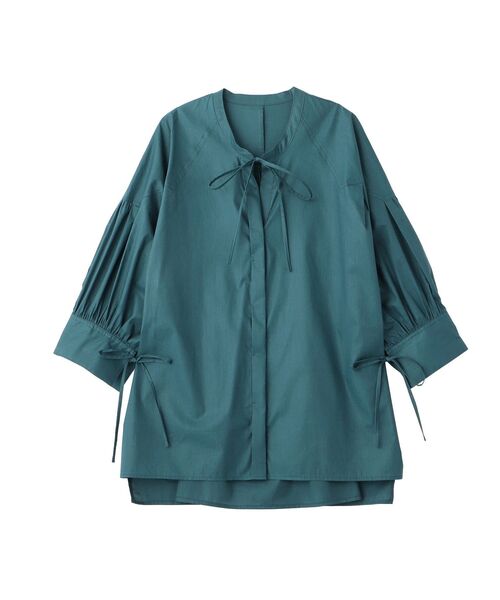 YECCA VECCA(イェッカヴェッカ)の「ORGABITS 5分袖スキッパーシャツ(シャツ/ブラウス・レディース・ブルーグリーン/ベージュ/チャコールグレー・FREE)」の18枚目の写真
