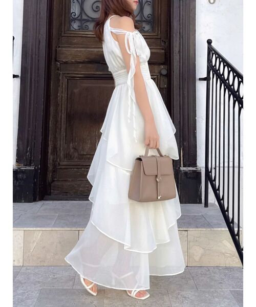 dazzlin（ダズリン）の「アシメフリルリボンシフオンワンピース（ワンピース・レディース・ピンク/アイボリー/ブラック/ブルー・SMALL/MEDIUM）」の11枚目の写真