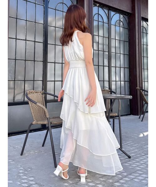 dazzlin（ダズリン）の「アシメフリルリボンシフオンワンピース（ワンピース・レディース・ピンク/アイボリー/ブラック/ブルー・SMALL/MEDIUM）」の16枚目の写真